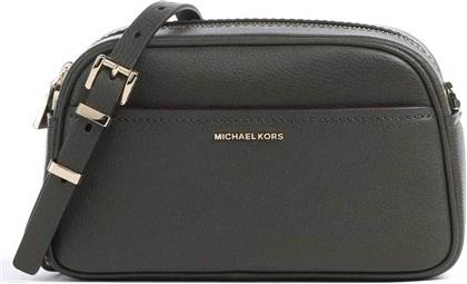 ΓΥΝΑΙΚΕΙΑ ΤΣΑΝΤΑ CROSSBODY ΜΕ ΜΕΤΑΛΛΙΚΟ ΛΟΓΟΤΥΠΟ ''JET SET'' - 32F5GJ6C5L ΧΑΚΙ MICHAEL KORS