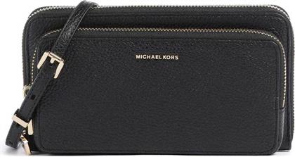 ΓΥΝΑΙΚΕΙΑ ΤΣΑΝΤΑ CROSSBODY ΜΕ ΜΕΤΑΛΛΙΚΟ ΛΟΓΟΤΥΠΟ ''JET SET'' - 32F5GJ6C7L ΜΑΥΡΟ MICHAEL KORS