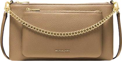 ΓΥΝΑΙΚΕΙΑ ΤΣΑΝΤΑ CROSSBODY ΜΕ ΜΕΤΑΛΛΙΚΟ ΛΟΓΟΤΥΠΟ ''JET SET'' - 32F5GJ6C8L ΜΠΕΖ MICHAEL KORS
