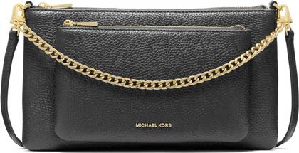 ΓΥΝΑΙΚΕΙΑ ΤΣΑΝΤΑ CROSSBODY ΜΕ ΜΕΤΑΛΛΙΚΟ ΛΟΓΟΤΥΠΟ ''JET SET'' - 32F5GJ6C8L ΜΑΥΡΟ MICHAEL KORS