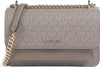 ΓΥΝΑΙΚΕΙΑ ΤΣΑΝΤΑ ΩΜΟΥ ΜΕ ALL-OVER MONOGRAM ''CLAIRE'' - 30R5GC7L3V TAUPE MICHAEL KORS