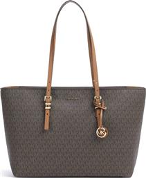 ΓΥΝΑΙΚΕΙΑ ΤΣΑΝΤΑ TOTE ΜΕ ALL-OVER MONOGRAM ΚΑΙ ΜΕΤΑΛΛΙΚΟ ΛΟΓΟΤΥΠΟ ''QUINN'' - 30T5GQNT9B ΚΑΦΕ MICHAEL KORS