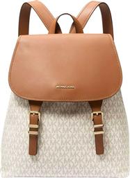 ΓΥΝΑΙΚΕΙΟ BACKPACK ΜΕ ALL-OVER MONOGRAM ΚΑΙ ΜΕΤΑΛΛΙΚΟ ΛΟΓΟΤΥΠΟ ''QUINN'' - 30T5GQNB2B ΕΚΡΟΥ MICHAEL KORS