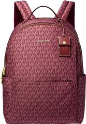 ΓΥΝΑΙΚΕΙΟ BACKPACK ΜΕ ALL-OVER MONOGRAM ΚΑΙ ΜΕΤΑΛΛΙΚΟ ΛΟΓΟΤΥΠΟ ''SABLE'' - 30T5G3XB3U ΜΠΟΡΝΤΟ MICHAEL KORS