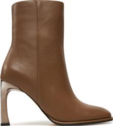 ΜΠΟΤΑΚΙΑ KELSEA LEATHER BOOT 40F4KLHE5L ΚΑΦΕ MICHAEL KORS