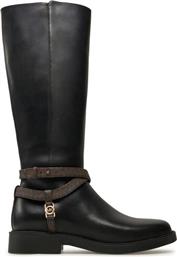 ΜΠΟΤΕΣ ABIGAIL LEATHER RIDING BOOT 40F4ABMB7L ΜΑΥΡΟ MICHAEL KORS