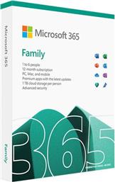 365 FAMILY P8 1 YEAR SOFTWARE MICROSOFT