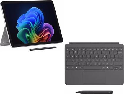 BUNDLE SURFACE PRO COPILOT+ PC 12 PIXELSENSE (SNAPDRAGON X PLUS/16 GB/256 GB UFS/QUALCOMM ADRENO/WINDOWS 11 HOME) PLATINUM LAPTOP + SURFACE PRO 12 KEYBOARD WITH SLIM PEN - ΜΑΥΡΟ MICROSOFT