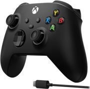 XBOX SERIES WIRELESS BLACK CONTROLLER+TYPE C CABLE MICROSOFT