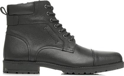 ΑΝΔΡΙΚΟ ΜΑΥΡΟ ΔΕΡΜΑΤΙΝΟ MILITARY ΜΠΟΤΑΚΙ MIGATO