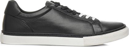 ΑΝΔΡΙΚΟ ΜΑΥΡΟ ΔΕΡΜΑΤΙΝΟ SNEAKER MIGATO
