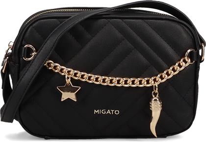 ΜΑΥΡΗ ΚΑΠΙΤΟΝΕ CROSSBODY ΤΣΑΝΤΑ MIGATO