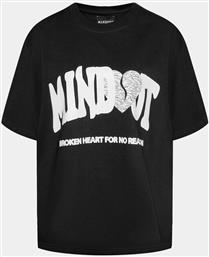 T-SHIRT BROKEN HEART ΜΑΥΡΟ BOXY FIT MINDOUT