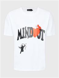 T-SHIRT UNISEX HEART ΛΕΥΚΟ OVERSIZE MINDOUT