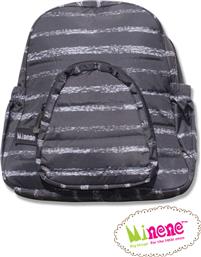 ΠΑΙΔΙΚΟ BACKPACK 22X9X30ΕΚ. BW STRIPES MN9524 (ΧΡΩΜΑ: ΓΚΡΙ) - - MN9524 MINENE