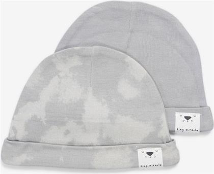 ΣΕΤ 2ΤΜΧ ΣΚΟΥΦΑΚΙ ΒΑΜΒΑΚΕΡΟ 0-3 ΜΗΝΩΝ NEWBORN HATS MARBLE 221300049100M (ΥΦΑΣΜΑ: ΒΑΜΒΑΚΙ 100%, ΧΡΩΜΑ: ΓΚΡΙ) - - 221300049100M MINENE