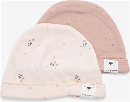 ΣΕΤ 2ΤΜΧ ΣΚΟΥΦΑΚΙ ΒΑΜΒΑΚΕΡΟ 0-3 ΜΗΝΩΝ NEWBORN HATS PRINTED OLIVE PINK 221300048300M (ΥΦΑΣΜΑ: ΒΑΜΒΑΚΙ 100%, ΧΡΩΜΑ: ΡΟΖ) - - 221300048300M MINENE