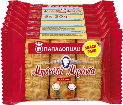 ΜΠΙΣΚΟΤΑ FRESH PACKS 6X30G ΜΙΡΑΝΤΑ