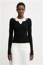 ΠΟΥΛΟΒΕΡ ΜΕ ΠΡΟΣΘΗΚΗ ΜΑΛΛΙΟΥ ΧΡΩΜΑ: ΜΑΥΡΟ, 6S3RJ33800 MISS SIXTY