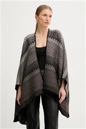 ΜΑΛΛΙΝΟ ΠΟΝΤΣΟ ΧΡΩΜΑ: ΚΑΦΕ, MA80WODA420 MISSONI