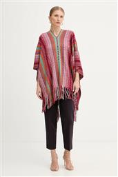 PONCHO ΜΕ ΠΡΟΣΘΗΚΗ ΜΑΛΛΙΟΥ ΧΡΩΜΑ: ΚΟΚΚΙΝΟ, POQYWMDA224 MISSONI