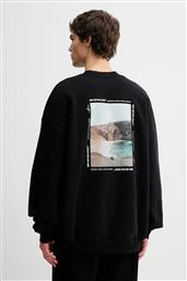 ΜΠΛΟΥΖΑ RESORT CREWNECK SWEAT ΧΡΩΜΑ: ΜΑΥΡΟ, RESORT.CREWNECK.SWEAT MKI MIYUKI ZOKU