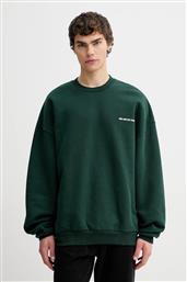 ΜΠΛΟΥΖΑ UNIFORM CREWNECK SWEAT ΧΡΩΜΑ: ΠΡΑΣΙΝΟ, UNIFORM.CREWNECK.SWEAT MKI MIYUKI ZOKU