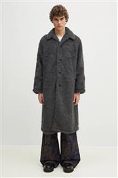 ΠΑΛΤΟ FAUX ALPACA CAR COAT ΧΡΩΜΑ: ΓΚΡΙ, FAUX.ALPACA.CAR.COAT.CH MKI MIYUKI ZOKU