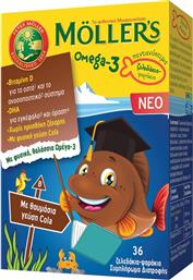 OMEGA-3 KIDS FISH COLA 36 SOFTGELS,ΣΥΜΠΛΗΡΩΜΑ ΔΙΑΤΡΟΦΗΣ ΓΙΑ ΠΑΙΔΙΑ ΜΕ Ω3 & ΓΕΥΣΗ COLA MOLLERS