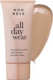 ALL DAY WEAR MATTE FOUNDATION SPF15 WITH MEDIUM TO HIGH COVERAGE FOUNDATION ΓΙΑ ΜΕΤΡΙΑ ΠΡΟΣ ΥΨΗΛΗ ΚΑΛΥΨΗ & ΦΥΣΙΚΟ ΜΑΤ ΑΠΟΤΕΛΕΣΜΑ 35ML - 103 MON REVE