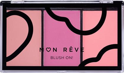 BLUSH ON! TRIO PALETTE ΤΡΙΠΛΗ ΠΑΛΕΤΑ ΡΟΥΖ 3 X 3,3G - NO 3 PLUM MON REVE