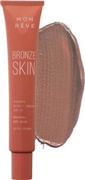 BRONZE SKIN TANNED EFFECT CREAM FOR NORMAL & DRY SKIN ΚΡΕΜΑ ΓΙΑ ΕΦΕ ΜΑΥΡΙΣΜΑΤΟΣ ΜΕ ΜΕΤΑΞΕΝΙΟ ΑΠΟΤΕΛΕΣΜΑ, ΚΑΤΑΛΛΗΛΗ ΓΙΑ ΚΑΝΟΝΙΚΟ - ΞΗΡΟ ΔΕΡΜΑ 30ML - 102 MEDIUM LIGHT MON REVE