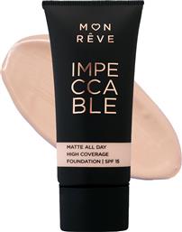 IMPECCABLE ALL DAY MATTE FOUNDATION WITH SPF15 ΥΓΡΟ ΜΑΤ FOUNDATION ΜΕ ΥΨΗΛΗ ΚΑΛΥΨΗ 30ML - 101 MON REVE