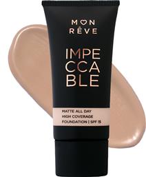 IMPECCABLE ALL DAY MATTE FOUNDATION WITH SPF15 ΥΓΡΟ ΜΑΤ FOUNDATION ΜΕ ΥΨΗΛΗ ΚΑΛΥΨΗ 30ML - 103 MON REVE