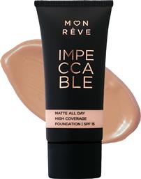 IMPECCABLE ALL DAY MATTE FOUNDATION WITH SPF15 ΥΓΡΟ ΜΑΤ FOUNDATION ΜΕ ΥΨΗΛΗ ΚΑΛΥΨΗ 30ML - 106 MON REVE