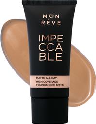 IMPECCABLE ALL DAY MATTE FOUNDATION WITH SPF15 ΥΓΡΟ ΜΑΤ FOUNDATION ΜΕ ΥΨΗΛΗ ΚΑΛΥΨΗ 30ML - 108 MON REVE