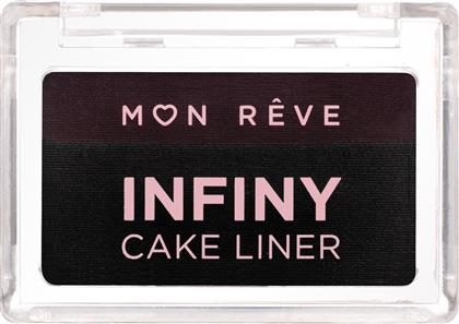 INFINY CAKE LINER WATER-ACTIVATED EYELINER ΣΕ ΜΟΡΦΗ ΠΟΥΔΡΑΣ ΜΕ ΑΠΙΣΤΕΥΤΗ ΧΡΩΜΑΤΙΚΗ ΑΠΟΔΟΣΗ 3G - 01 BLACK & BROWN MON REVE