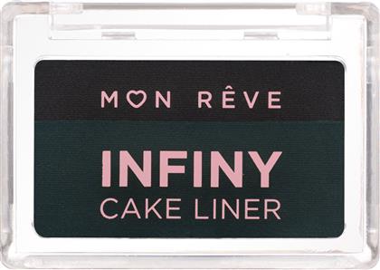 INFINY CAKE LINER WATER-ACTIVATED EYELINER ΣΕ ΜΟΡΦΗ ΠΟΥΔΡΑΣ ΜΕ ΑΠΙΣΤΕΥΤΗ ΧΡΩΜΑΤΙΚΗ ΑΠΟΔΟΣΗ 3G - 02 DEEP JUNGLE & BLACK MON REVE