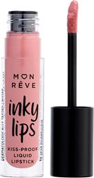 INKY LIPS KISS-PROOF LIQUID MATTE LIPSTICK ΕΞΑΙΡΕΤΙΚΑ ΣΤΑΘΕΡΟ ΥΓΡΟ ΜΑΤ ΚΡΑΓΙΟΝ 4ML - 01 MON REVE