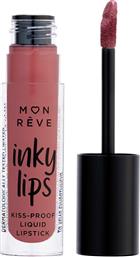 INKY LIPS KISS-PROOF LIQUID MATTE LIPSTICK ΕΞΑΙΡΕΤΙΚΑ ΣΤΑΘΕΡΟ ΥΓΡΟ ΜΑΤ ΚΡΑΓΙΟΝ 4ML - 03 MON REVE