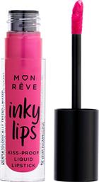 INKY LIPS KISS-PROOF LIQUID MATTE LIPSTICK ΕΞΑΙΡΕΤΙΚΑ ΣΤΑΘΕΡΟ ΥΓΡΟ ΜΑΤ ΚΡΑΓΙΟΝ 4ML - 06 MON REVE