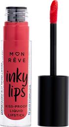 INKY LIPS KISS-PROOF LIQUID MATTE LIPSTICK ΕΞΑΙΡΕΤΙΚΑ ΣΤΑΘΕΡΟ ΥΓΡΟ ΜΑΤ ΚΡΑΓΙΟΝ 4ML - 08 MON REVE