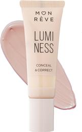 LUMINESS CONCEALER FOR PERFECT COVERAGE OF DARK CIRCLES & IMPERFECTIONS ΥΓΡΟ ΚΟΝΣΙΛΕΡ ΓΙΑ ΚΑΛΥΨΗ ΤΩΝ ΜΑΥΡΩΝ ΚΥΚΛΩΝ & ΤΩΝ ΑΤΕΛΕΙΩΝ 10ML - 101 MON REVE