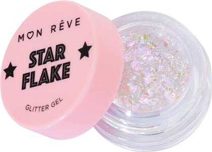 STARFLAKE GLITTER GEL ΓΕΛΗ GLITTER ΠΟΛΛΑΠΛΩΝ ΧΡΗΣΕΩΝ ΓΙΑ ΕΝΤΟΝΗ ΛΑΜΨΗ 4G - 01 MERMAID MON REVE