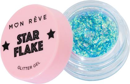 STARFLAKE GLITTER GEL ΓΕΛΗ GLITTER ΠΟΛΛΑΠΛΩΝ ΧΡΗΣΕΩΝ ΓΙΑ ΕΝΤΟΝΗ ΛΑΜΨΗ 4G - 02 HONEYMOON MON REVE