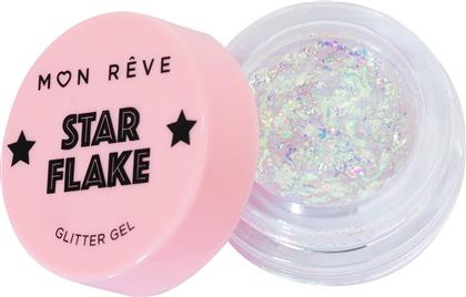 STARFLAKE GLITTER GEL ΓΕΛΗ GLITTER ΠΟΛΛΑΠΛΩΝ ΧΡΗΣΕΩΝ ΓΙΑ ΕΝΤΟΝΗ ΛΑΜΨΗ 4G - 04 FIREFLY MON REVE