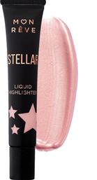 STELLAR HIGHLIGHTER ΥΓΡΟ HIGHLIGHTER ΓΙΑ ΑΜΕΣΗ ΛΑΜΨΗ & ΦΩΤΕΙΝΟΤΗΤΑ ΜΕ ΙΡΙΔΙΖΟΥΣΕΣ ΜΙΚΡΟΠΕΡΛΕΣ 18ML - NO 03 MON REVE