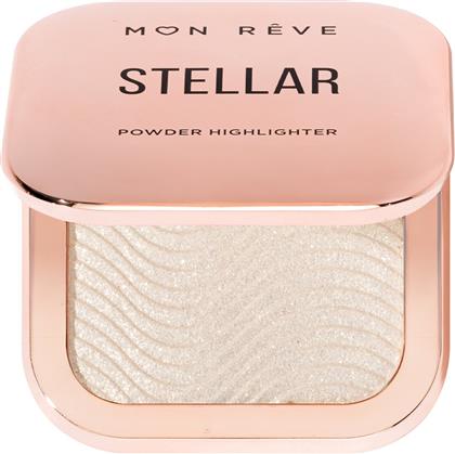 STELLAR POWDER HIGHLIGHTER ΣΕ ΜΟΡΦΗ ΠΟΥΔΡΑΣ ΓΙΑ ΑΜΕΣΗ ΛΑΜΨΗ 4G - 01 LUMEN MON REVE