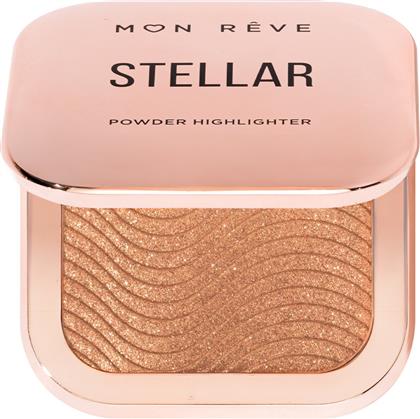 STELLAR POWDER HIGHLIGHTER ΣΕ ΜΟΡΦΗ ΠΟΥΔΡΑΣ ΓΙΑ ΑΜΕΣΗ ΛΑΜΨΗ 4G - 02 GOLDEN SAND MON REVE