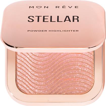 STELLAR POWDER HIGHLIGHTER ΣΕ ΜΟΡΦΗ ΠΟΥΔΡΑΣ ΓΙΑ ΑΜΕΣΗ ΛΑΜΨΗ 4G - 03 SUNSET MON REVE